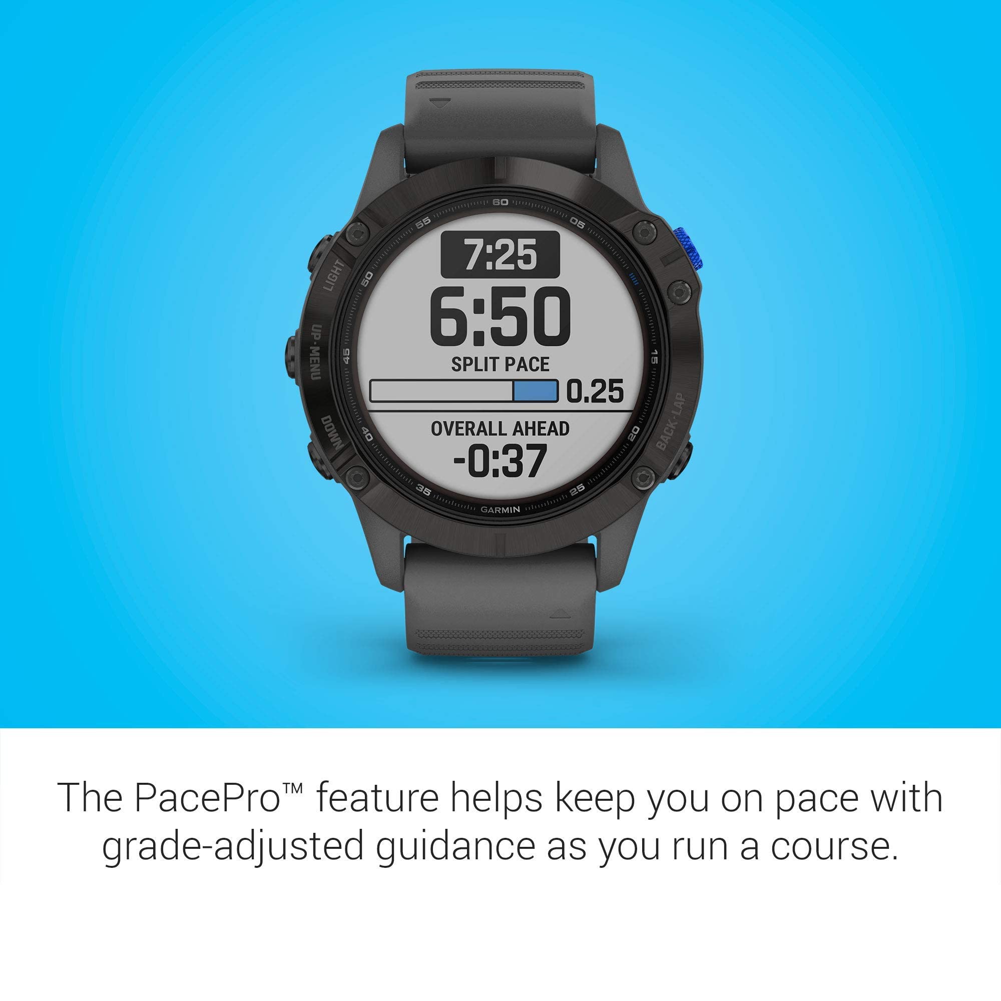 Garmin - Fenix 6 Pro Solar GPS Smartwatch 47mm Fiber-Reinforced Polymer - Black -  010-02410-10