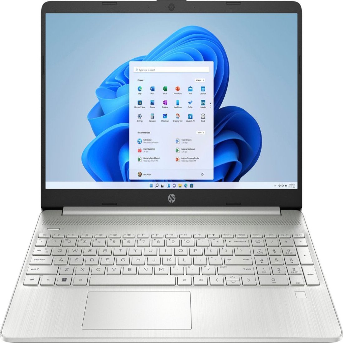 HP - 15.6"" Laptop - Ryzen 3 5300U - 8GB RAM- 256GB SSD - Natural Silver - 15-EF2033DX