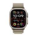 Apple Watch Ultra 2 (GPS + Cellular) 49mm Titanium Case with Olive Alpine Loop with Blood Oxygen - S - MREX3LL/A
