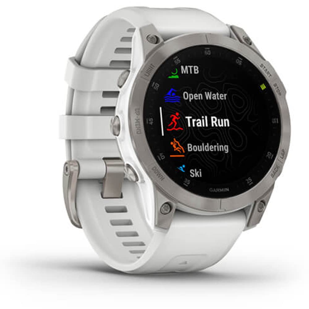 Garmin - epix Gen 2 GPS Smartwatch 47mm Fiber-reinforced polymer -White Titanium - 010-02582-20