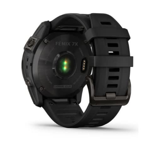 Garmin fenix 7X Sapphire Solar Edition - GPS - 51mm - Carbon Gray DLC Titanium w/ Black Band - 010-02541-10