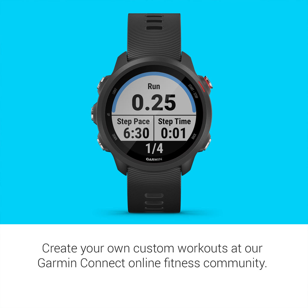 Garmin Forerunner 245 Music GPS Smartwatch - 42mm - Fiber-Reinforced Polymer - Black - 010-02120-20