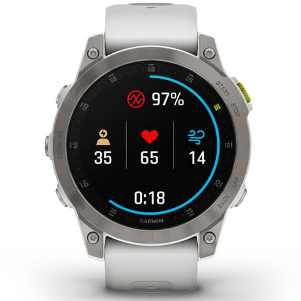 Garmin - epix Gen 2 GPS Smartwatch 47mm Fiber-reinforced polymer -White Titanium - 010-02582-20