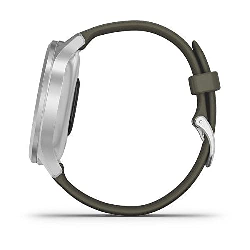 Garmin vivomove Style Silver - Moss Green Band - 010-02240-01
