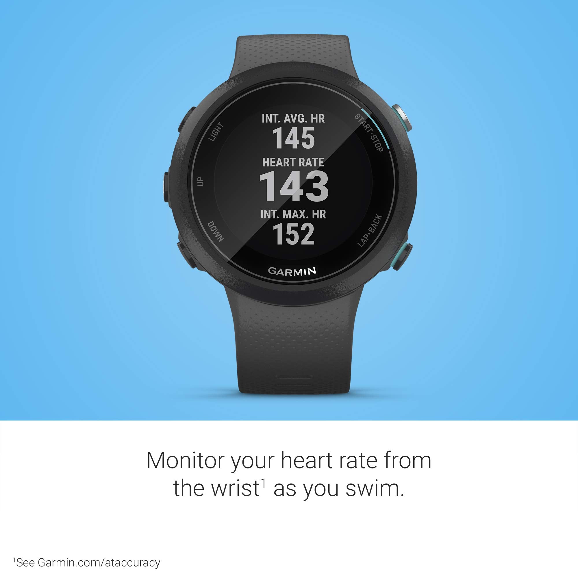 Garmin - Swim 2 Smartwatch 42mm Fiber-Reinforced Polymer - Slate - 010-02247-00