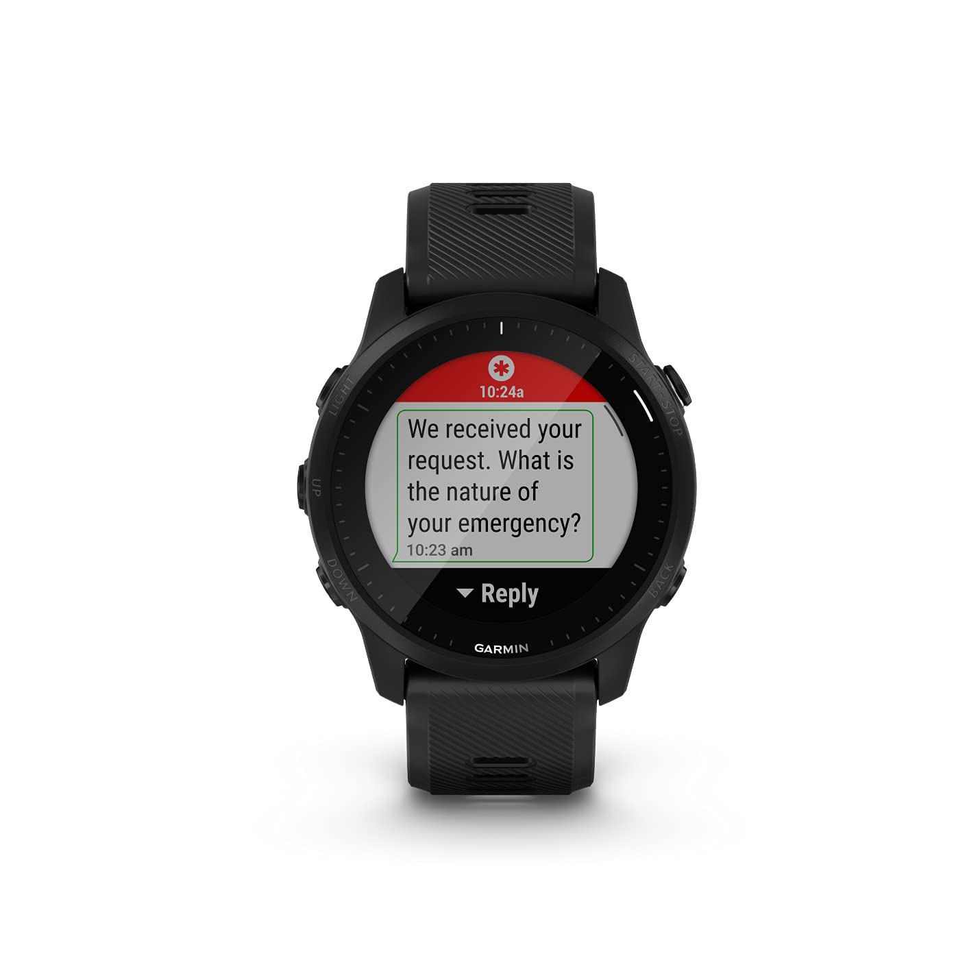 Garmin Forerunner 945 LTE Smartwatch 44mm Black Case w/ Black Silicone Band - 010-02383-00