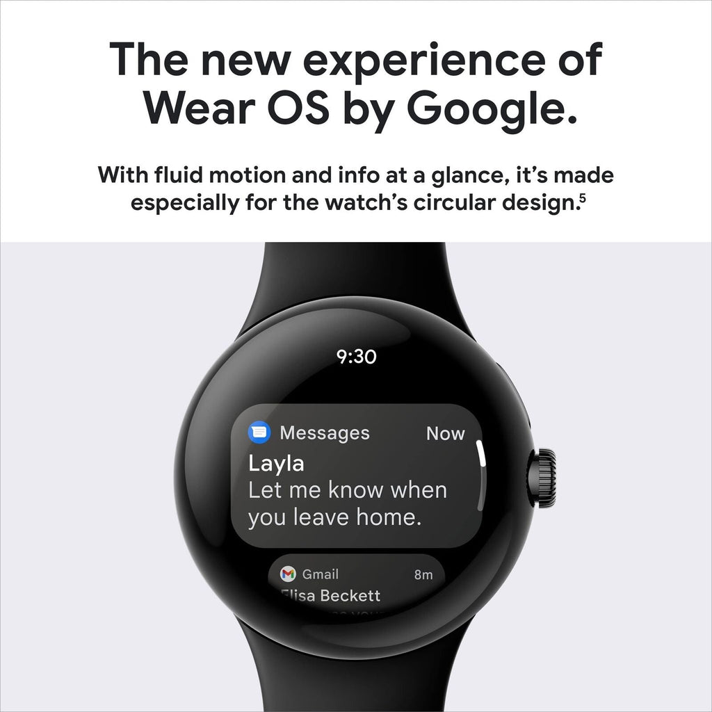 Google Pixel Watch Gold Stainless Steel Smartwatch 41mm with Hazel Active Band - Wi-Fi/Bluetooth - GA04123
