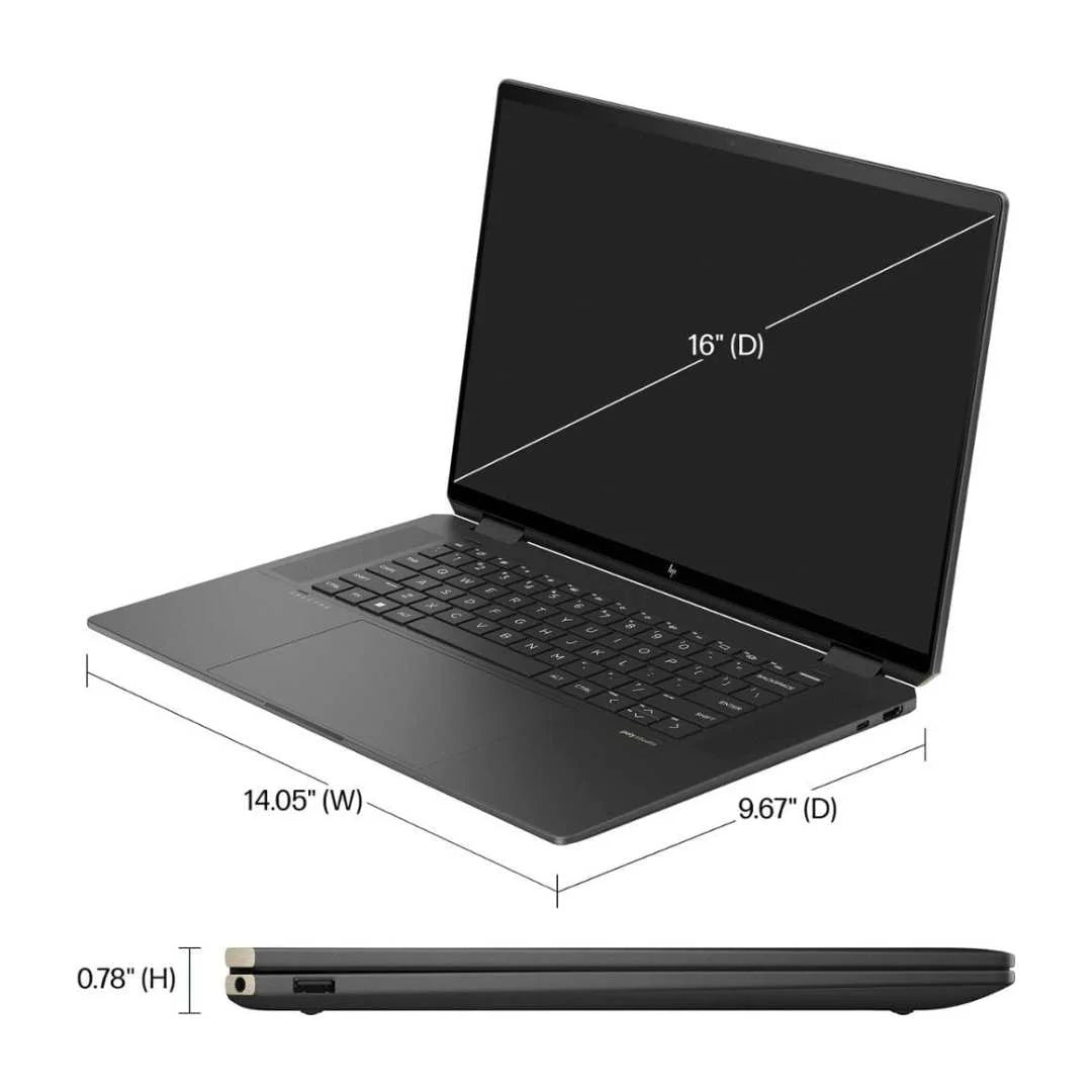 HP Spectre 2in1 16" Laptop Black - Core Ultra7 - 16GB RAM-1TB SSD - 16-aa0013dx