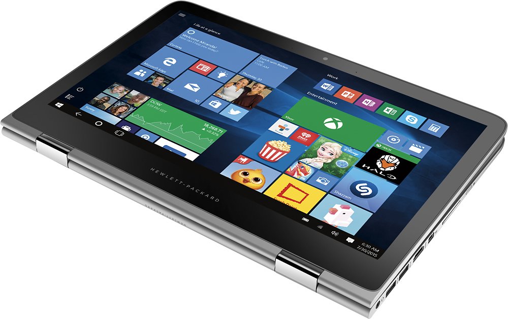 HP Spectre x360 2-in-1 13.3" Touch-Screen Laptop - Intel Core i7-5500U - 8GB RAM - 256GB SSD - Natural Silver - 13-4101dx