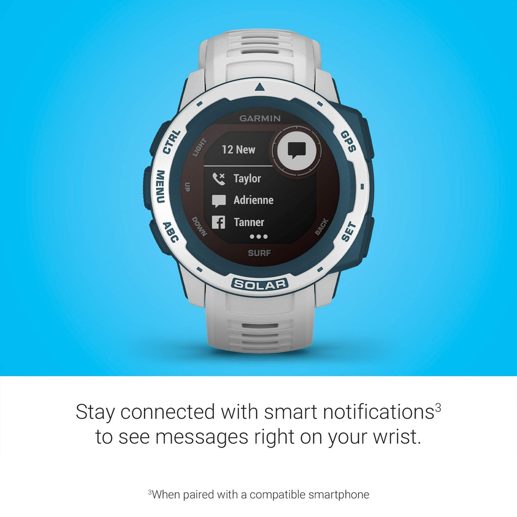 Garmin Instinct Solar Surf Edition GPS Smartwatch (Cloudbreak) - 010-02293-18
