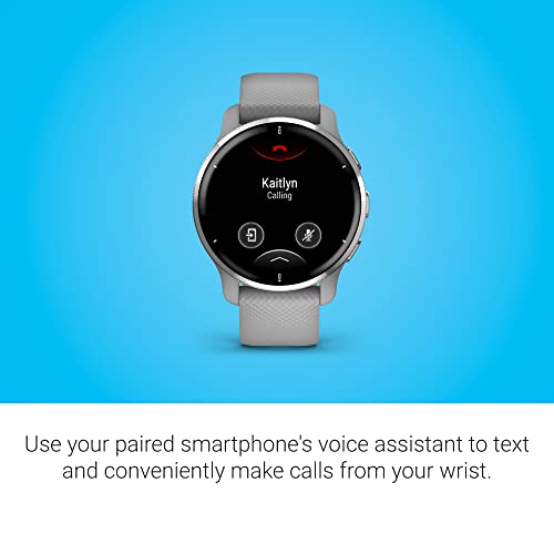 Garmin Venu 2 Plus GPS Smartwatch 43 mm Silver with Gray Band - 010-02496-00
