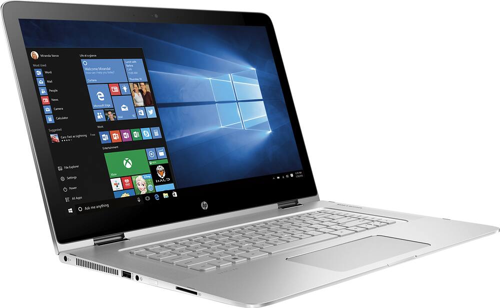 HP Spectre x360 2-in-1 15.6" 4K Touch-Screen Laptop - Intel Core i7-6500U - 16GB RAM - 256GB SSD - Silver - 15-AP012DX