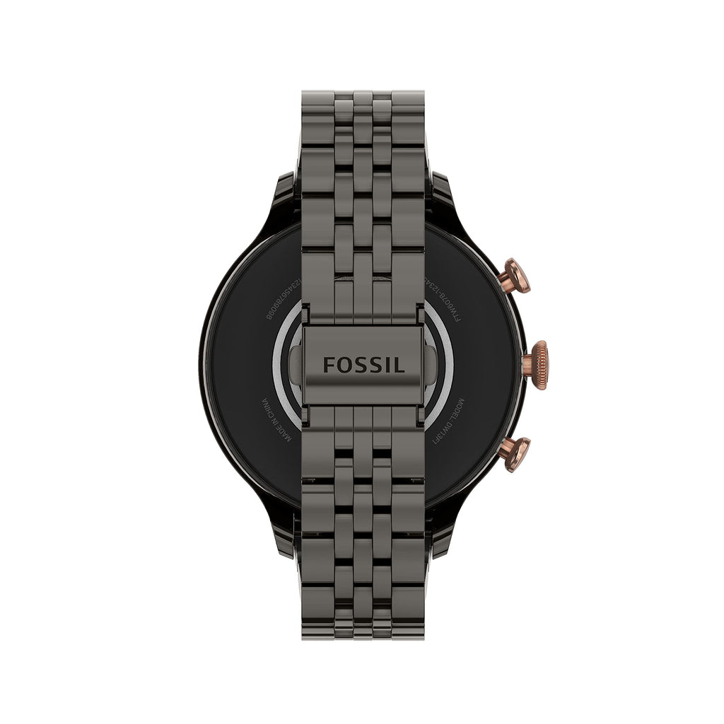 Fossil - Gen 6 Smartwatch 42mm Gunmetal Stainless Steel - Gunmetal/Rose Gold - FTW6078V