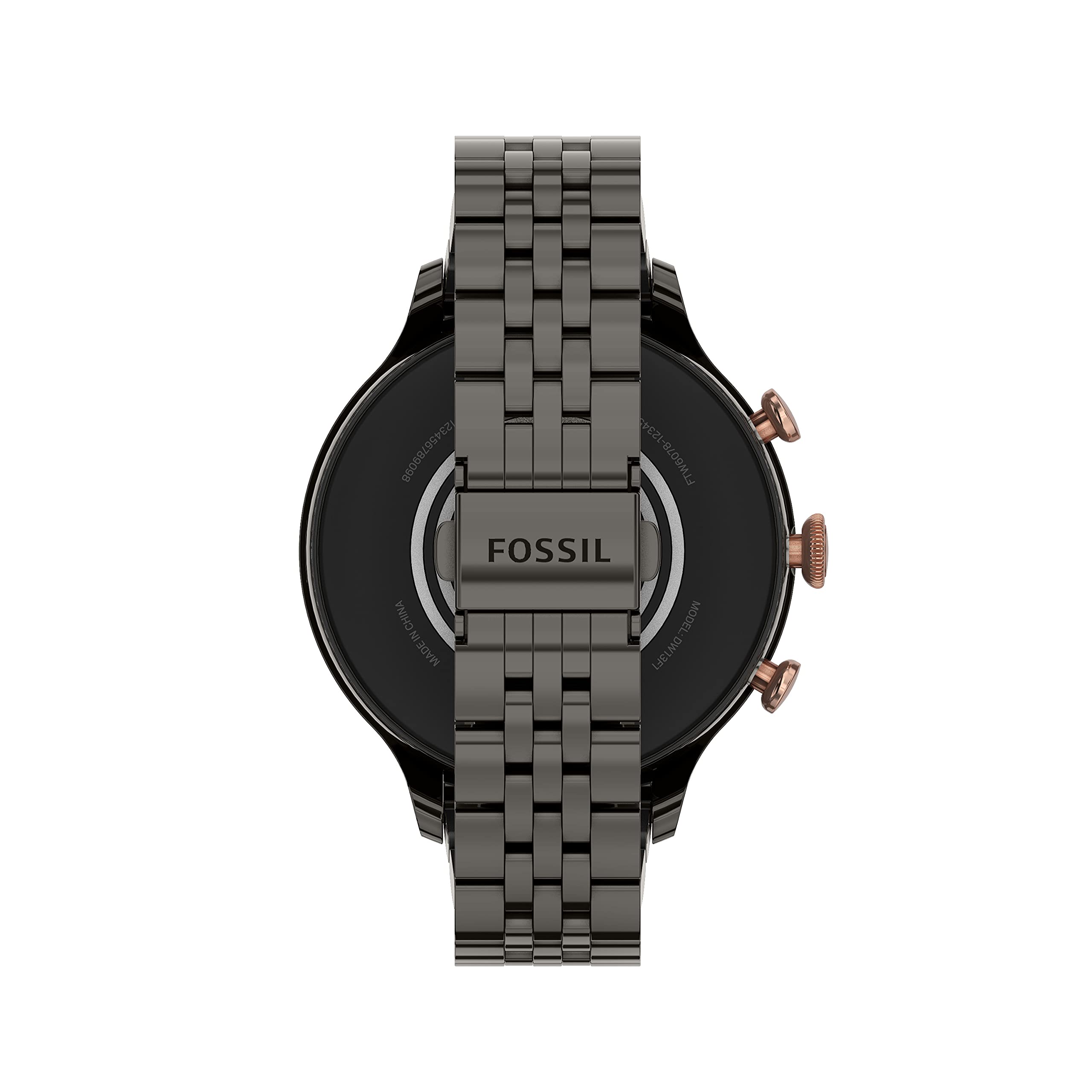Fossil - Gen 6 Smartwatch 42mm Gunmetal Stainless Steel - Gunmetal/Rose Gold - FTW6078V