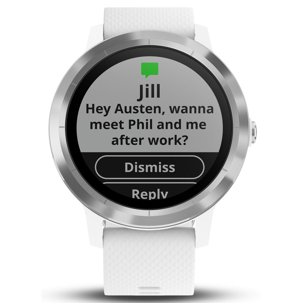 Garmin VIVOACTIVE 3 - WHITE & STAINLESS - 010-01769-21