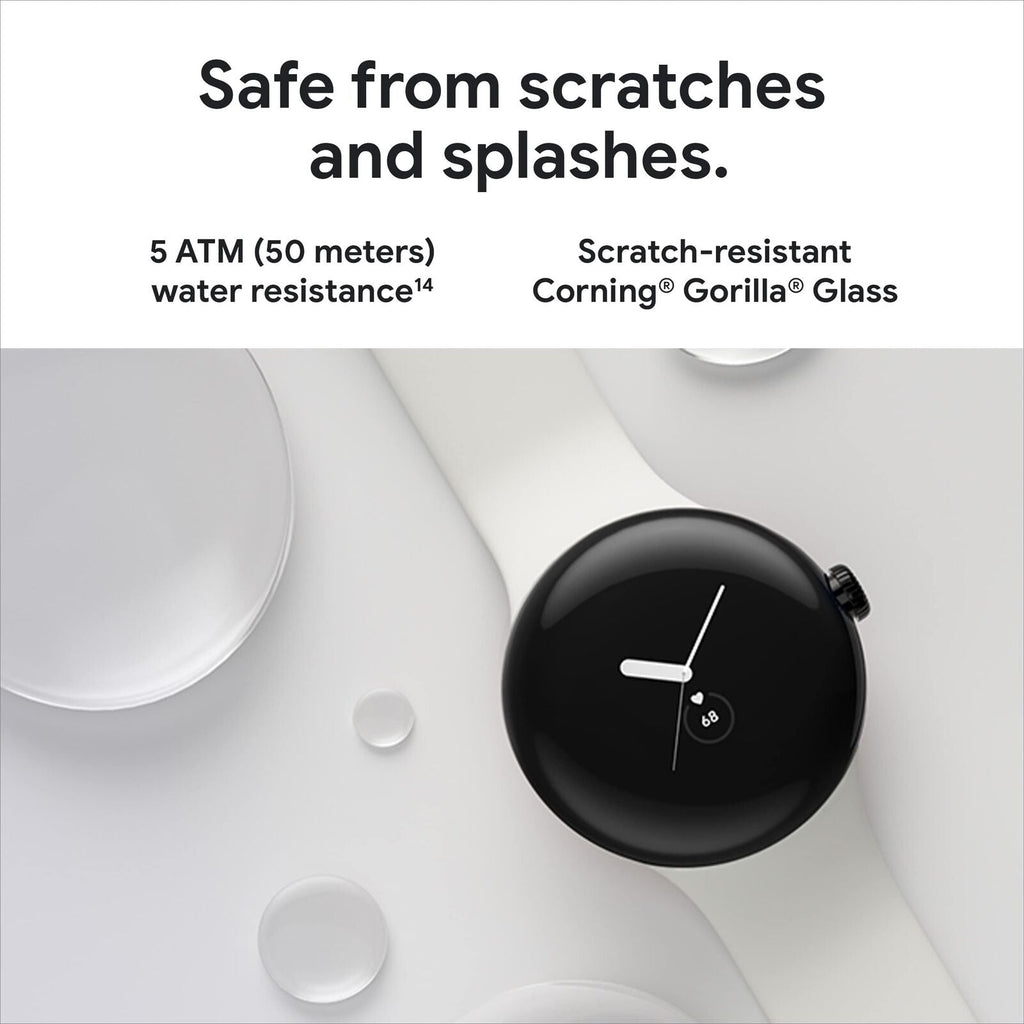 Google Pixel Watch Gold Stainless Steel Smartwatch 41mm with Hazel Active Band - Wi-Fi/Bluetooth - GA04123