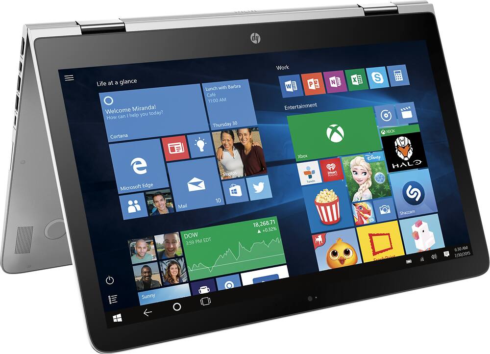 HP Spectre x360 2-in-1 15.6" 4K Touch-Screen Laptop - Intel Core i7-6500U - 16GB RAM - 256GB SSD - Silver - 15-AP012DX