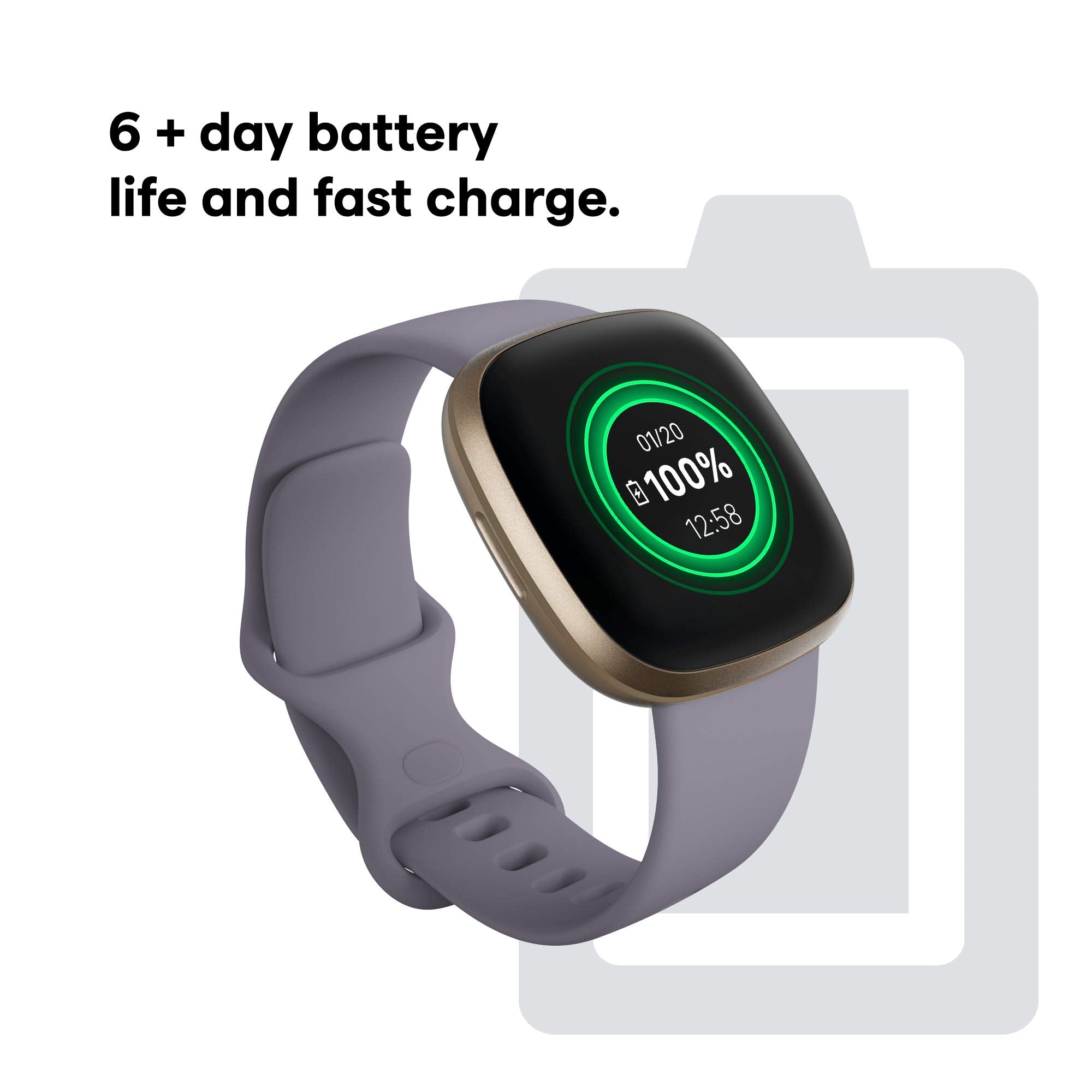 Fitbit - Versa 3 Fitness Smartwatch - Thistle/Gold - FB511GLGY