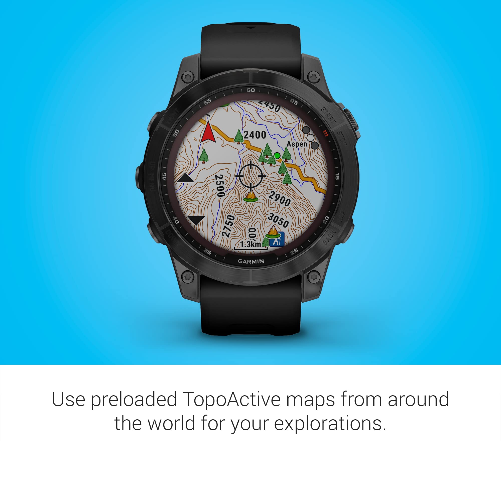 Garmin fenix 7 Solar GPS Smartwatch 47mm - Slate Gray - 010-02540-10