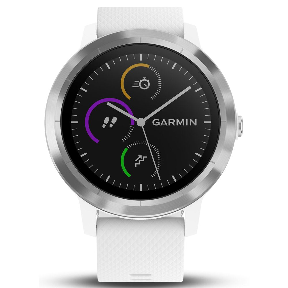 Garmin VIVOACTIVE 3 - WHITE & STAINLESS - 010-01769-21
