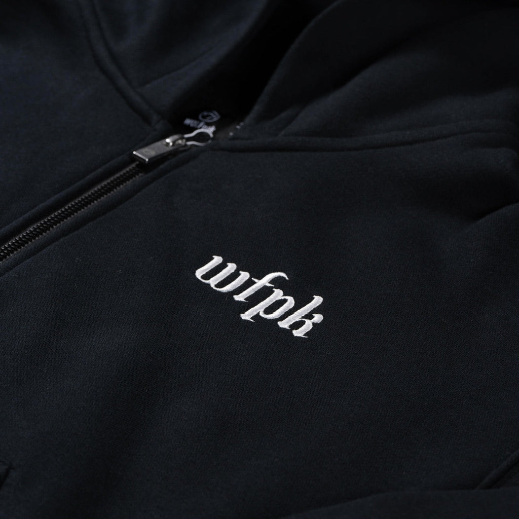 Gothic Black Full Zip Hoodie (SALE)