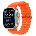 Apple Watch Ultra 2 (GPS + Cellular) 49mm Titanium Case with Orange Ocean Band with Blood Oxygen - MREH3LL/A