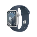 Apple Watch Series 9 (GPS) 41mm Silver Aluminum Case w/ Storm Blue Sport Band ? M/L ? MR913LW/A