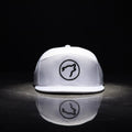 Flat Bill Snapback Hat Arctic White