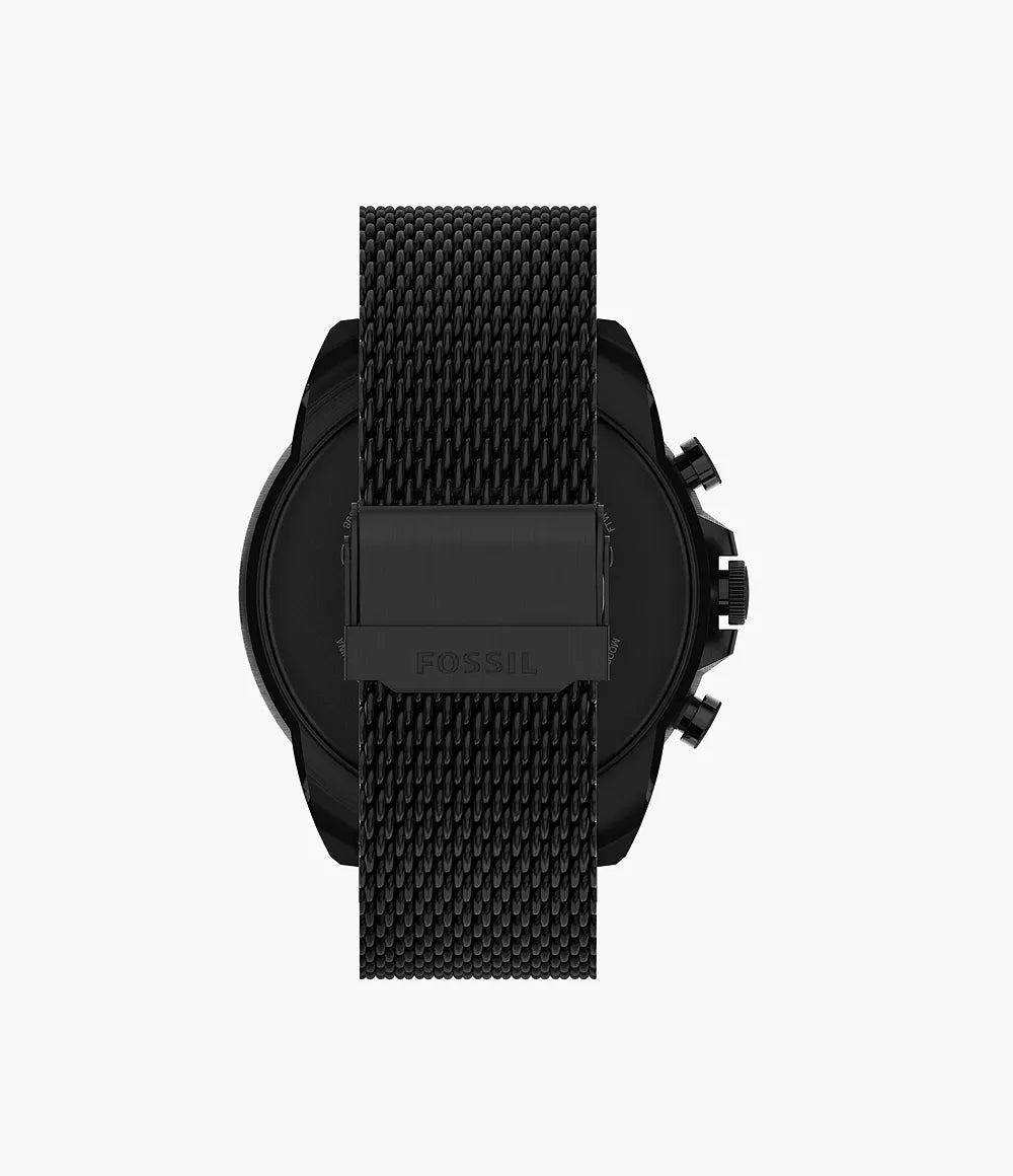 Fossil Gen 6 Smartwatch Black Stainless Steel Mesh - FTW4066V
