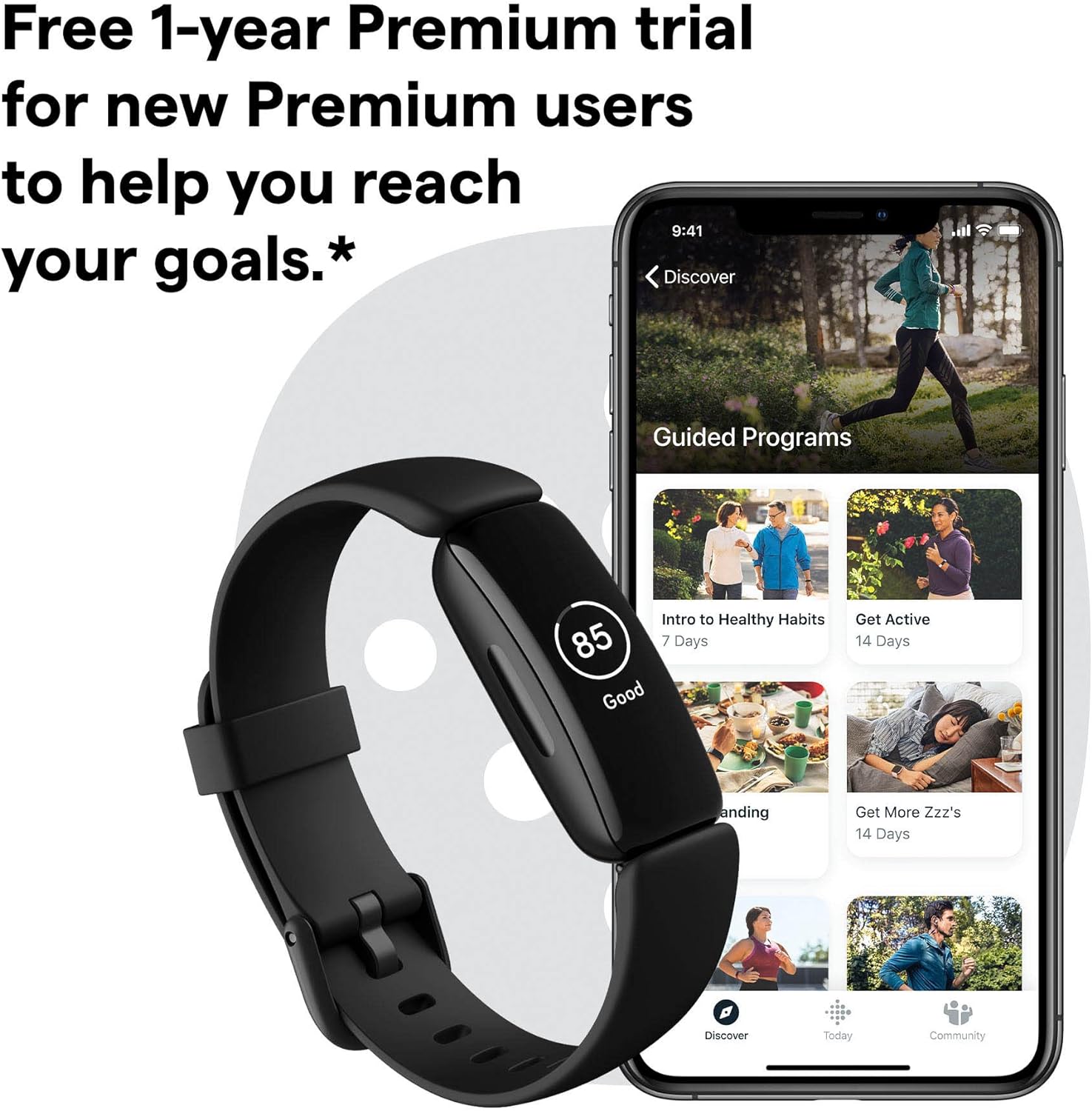 Fitbit - Inspire 2 Fitness Tracker - Black - FB418BKBK