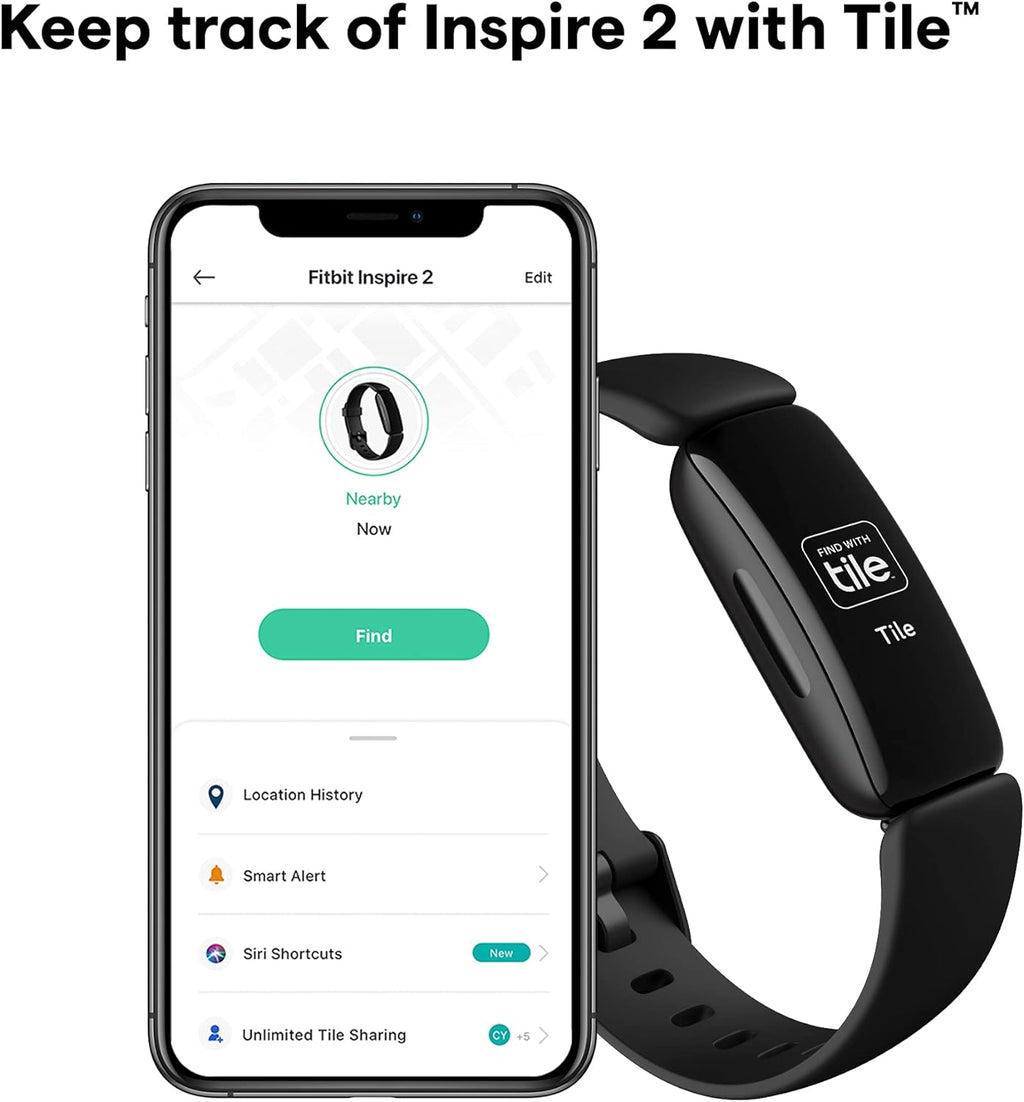 Fitbit - Inspire 2 Fitness Tracker - Black - FB418BKBK