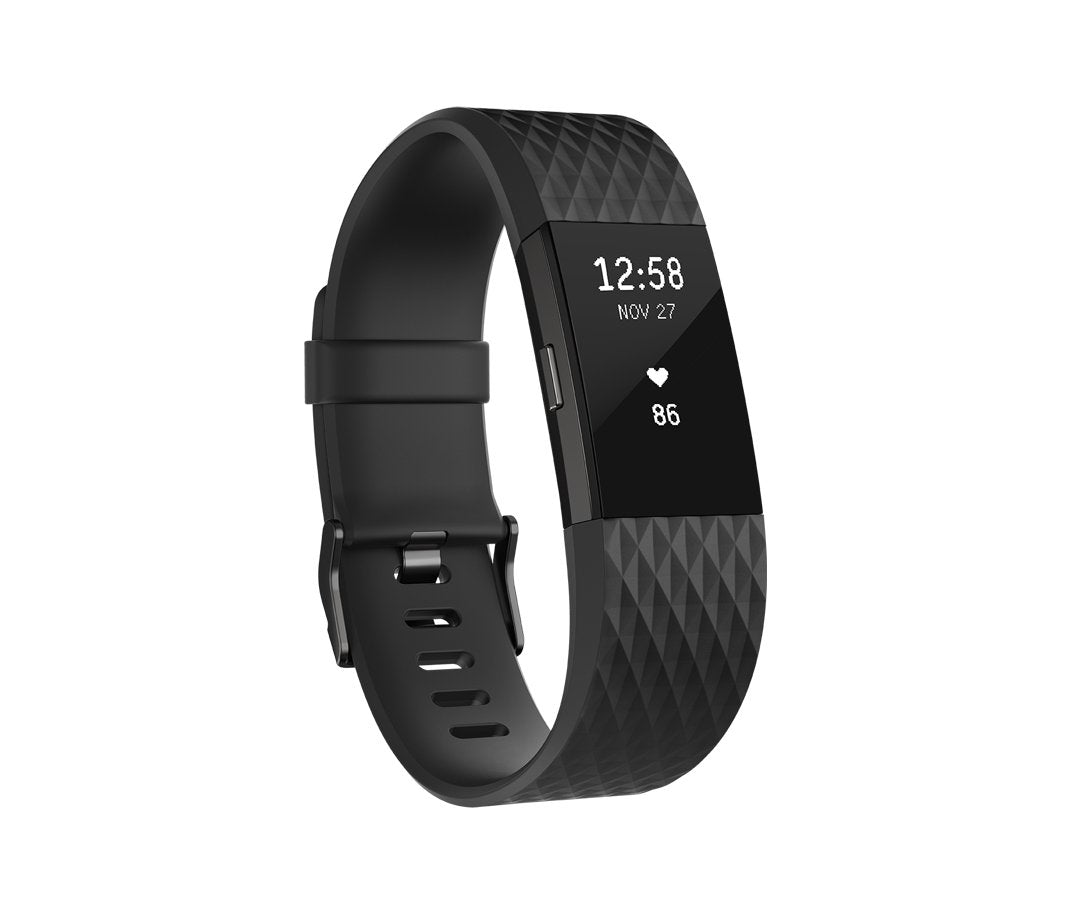 Fitbit Charge 2 Heart Rate + Fitness Wristband, Special Edition ? Gunmetal ? Small ? FB407GMBKS