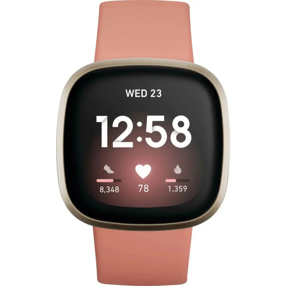 Fitbit Versa 3 ? Health & Fitness Smartwatch ? Soft Gold ? FB511GLPK