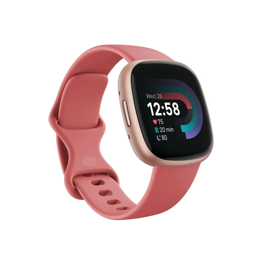 Fitbit Versa 4 Fitness Smartwatch ? Copper Rose Aluminum Case with Pink Sand Band ? FB523RGRW-US