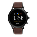 Fossil - Gen 5 Smartwatch 44mm Stainless Steel - Black with Brown Leather Band - FTW4026
