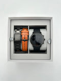 Fossil Gen 5 The Carlyle 44mm Black Stainless Steel WiFi Smartwatch Set w/ 3 Bands