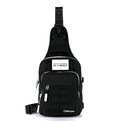 9L Tactical Sling Bag Alpha Black with White Accents