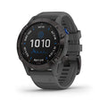Garmin - Fenix 6 Pro Solar GPS Smartwatch 47mm - Black with Slate Gray Band - 010-02410-14