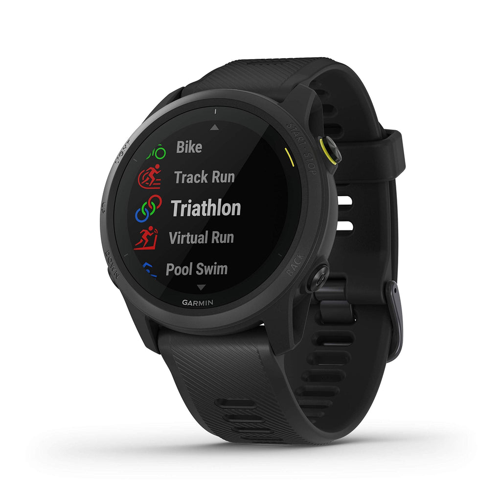 Garmin - Forerunner 745 GPS Smartwatch 30mm Fiber-Reinforced Polymer - Black - 010-02445-00