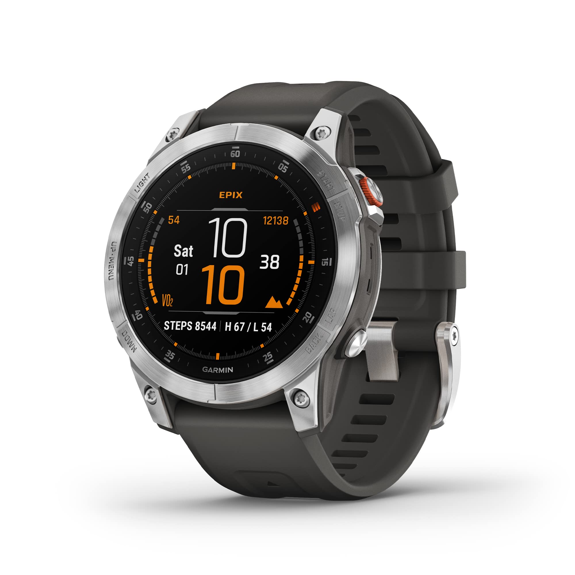 Garmin - epix (Gen 2) GPS Smartwatch 47mm Fiber-reinforced polymer - Steel - 010-02582-00