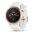 Garmin - f?nix 5S Plus Sapphire - Carrara White/Rose Gold - 010-01987-06