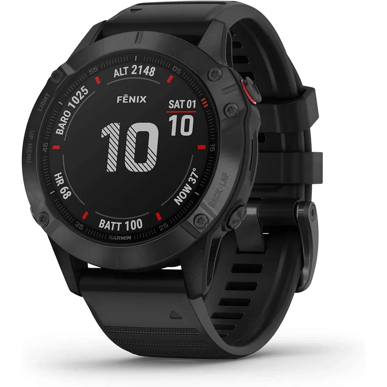 Garmin - f?nix 6 Pro GPS Smartwatch 47mm Fiber-Reinforced Polymer - Black (010-02158-01)