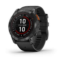 Garmin - fenix 7X Pro Solar GPS Smartwatch 51 mm Fiber-reinforced polymer - Slate Gray with Black Band - 010-02778-00