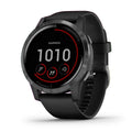 Garmin vivoactive 4 GPS Smart Watch in Slate Stainless Steel Bezel Black - 010-02174-11