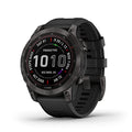 Garmin Fenix 7 Sapphire Solar GPS Smartwatch - 47mm - Carbon Gray DLC Titanium w/ Black Band