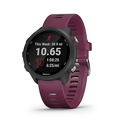 Garmin Forerunner 245, GPS Running Smartwatch with Advanced Dynamics, Berry - 010-02120-01