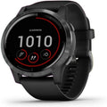 Garmin Vivoactive 4 GPS Fitness Smartwatch with Black Case and Slate Hardware - 010-N2174-11
