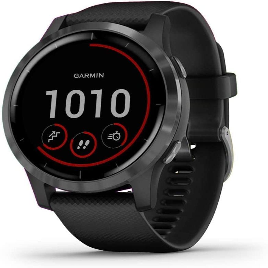 Garmin Vivoactive 4 GPS Fitness Smartwatch with Black Case and Slate Hardware - 010-N2174-11