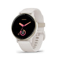 Garmin Vivoactive 5 GPS Smartwatch ? 42mm Cream Gold Aluminum with Ivory Silicone Band ? 010-02862-11