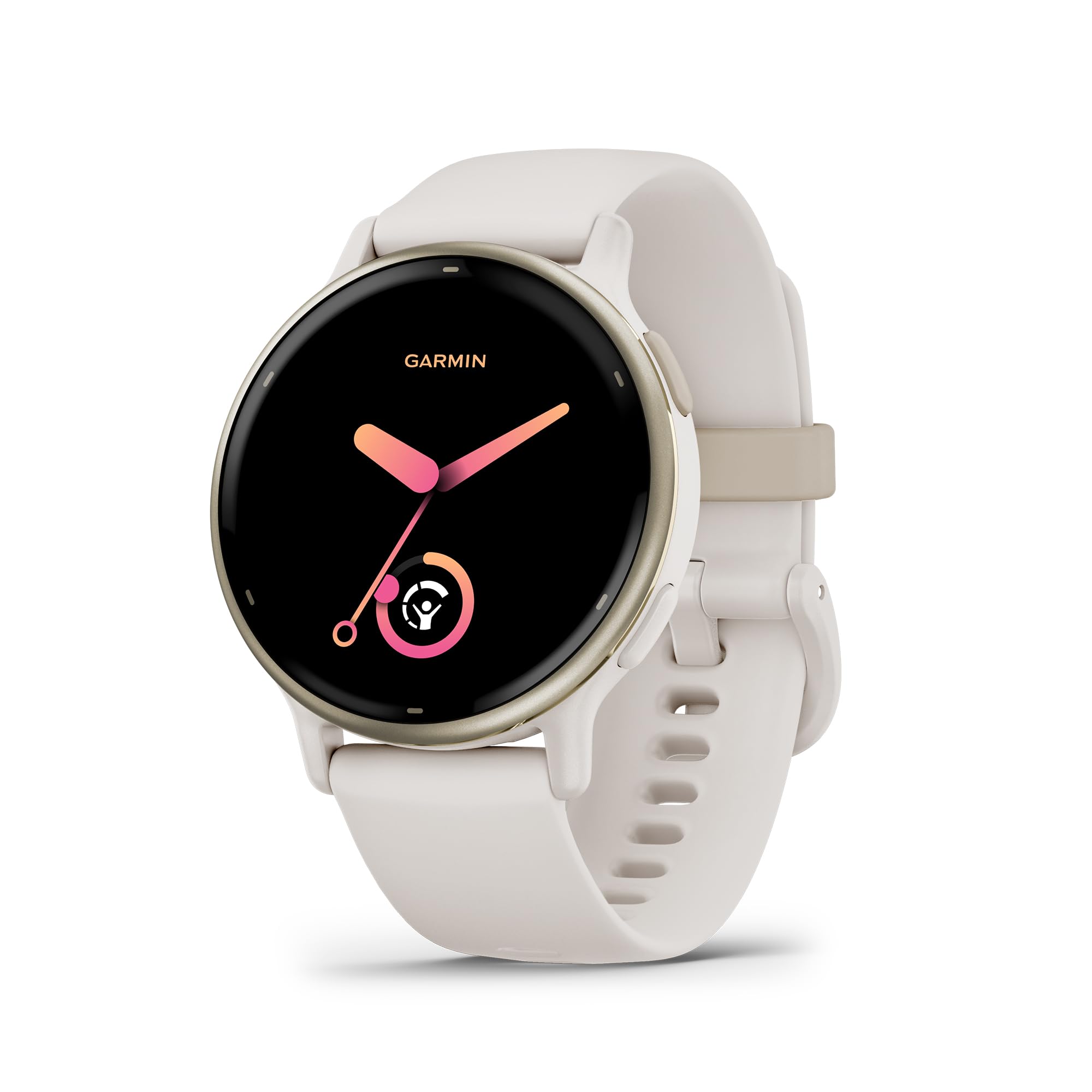 Garmin Vivoactive 5 GPS Smartwatch ? 42mm Cream Gold Aluminum with Ivory Silicone Band ? 010-02862-11